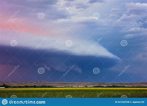 Shelf Cloud And Approaching Storm In Montana Stock Photo Image Of