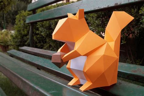 Diy Squirrel 3d Papercraft 22301 Printables Design Bundles