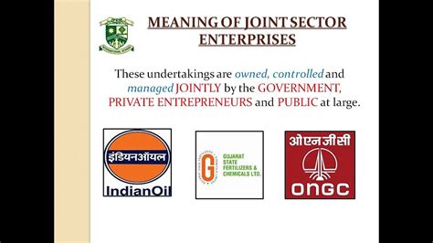 Ch 3 Part 3 Meaning And Features Of Joint Sector Enterprises