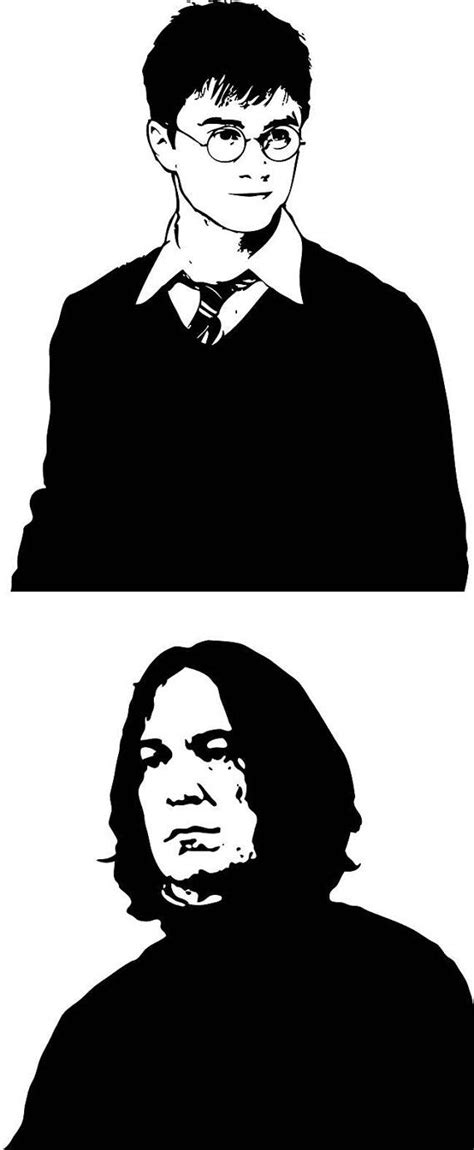 Harry Potter Und Severus Snape Silhouette Digitale Clipart Design