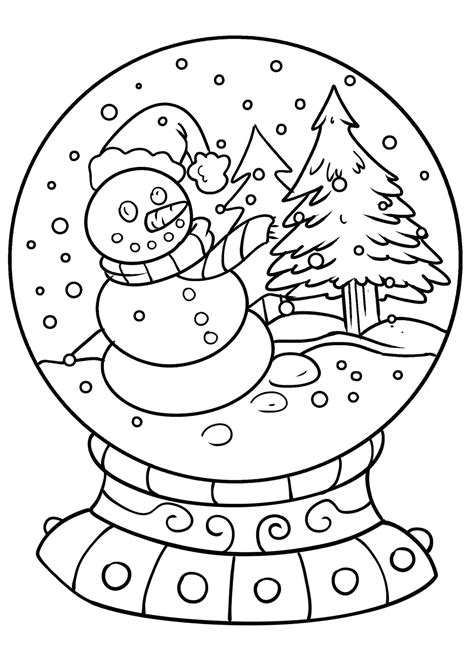 Snow Globe In Winter Coloring Page Download Print Or Color Online