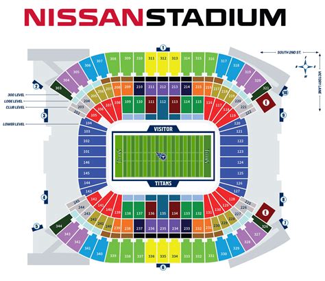 Nissan Stadium Seating Guide Tennessee Titans