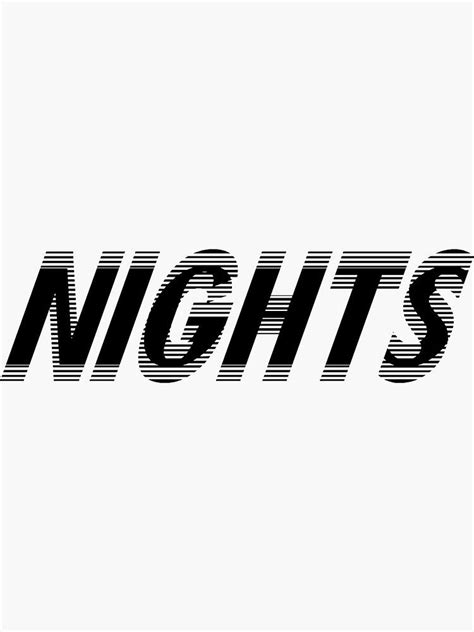Frank Ocean Nights Sticker By Coldinterlude Typography Poster Design