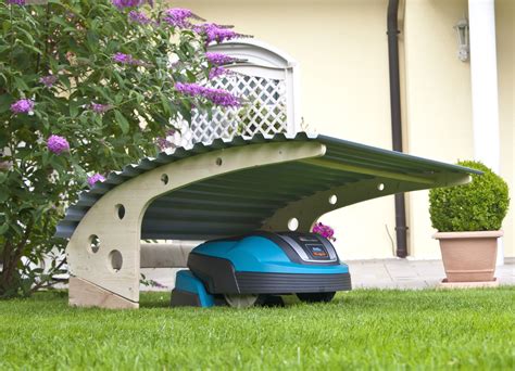 Er sorgt für eine deutliche erleichterung der gartenarbeit, so dass wieder viel. Holzgaragen für automatische Rasenmäher › robomaeher.de