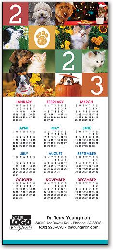 Pets Of The Season Greeting Card With Tri Fold Calendar SmartPractice