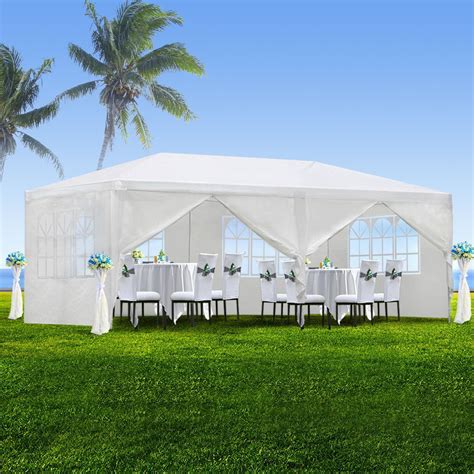 Zeny 10x20 Outdoor Canopy Party Wedding Tent White Gazebo Pavilion