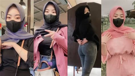 Tiktok Jilbab Cantik Berpakaian Ketat Body Hot Sexy Tembem Bikin