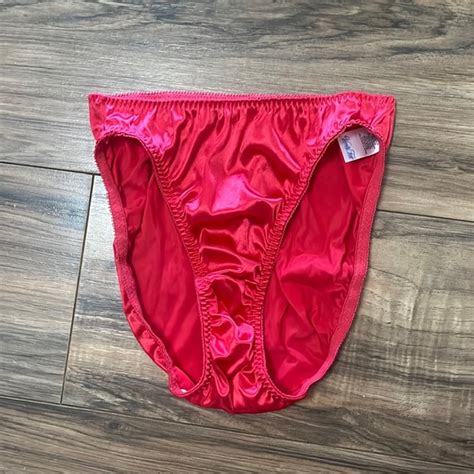 vanity fair intimates and sleepwear vintage vtg high waisted panties underwear bright red