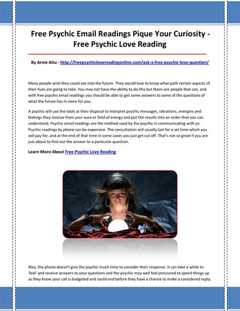 Are you looking for the best online psychics to get a free reading or for online psychic chat? Free psychic love reading by freepsychiclovereading2 - Issuu
