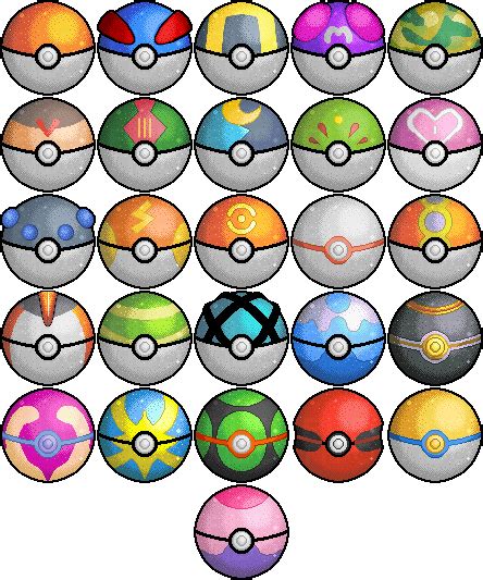 Poke Balls By Heartage Deviantart Pokemon Pokemon Pokemon Ball