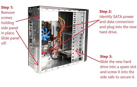 There are two main ways to use multiple hard drives on a single computer: how to install sata hard drive - PC Build Advisor