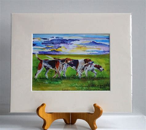 Beagles Hunting Dogs Hounds Giclee Print Of Original Oil Etsy