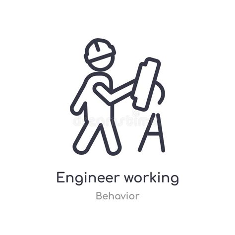 Engineer Working Icon In Different Style Vector Illustration Two