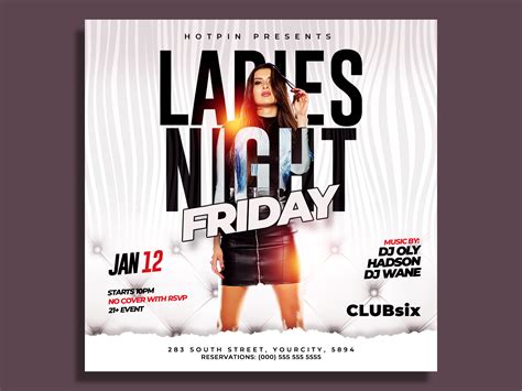 Ladies Night Flyer Template By Hotpin On Dribbble