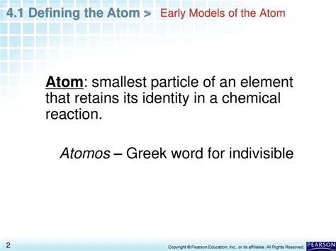 Chapter 4 Atomic Structure 41 Defining The Atom Ppt Download