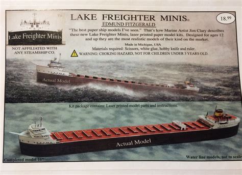 Lake Freighter Mini Kits National Museum Of The Great Lakes