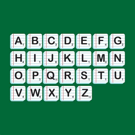 Premium Vector Abc Lettering Alphabets In Scrabble Block Concept