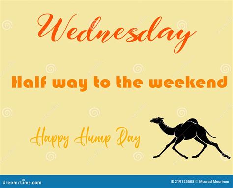 Illustration Of The `happy Hump Day` Happy Wednesday Stock