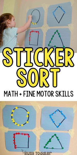 Preschoolers should be active for two hours or more each day. STICKER SHAPES: A quick and easy fine motor skills ...