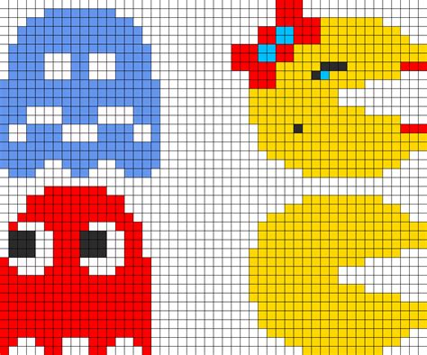 8Bit Pacman Ghosts Pt2 Kandi Pattern | Pacman ghost ...