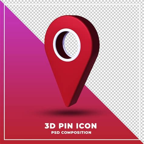 Premium Psd Pin Icon Isolated 3d Design Rendering