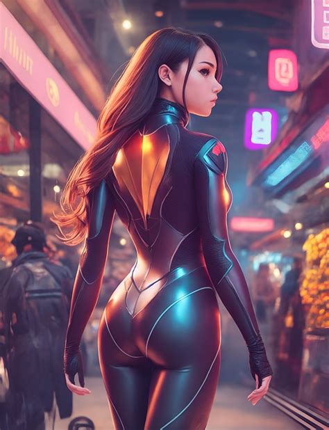 Artstation Catsuit Girl On Market Ai Generated