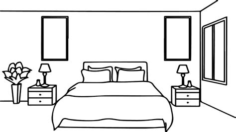 How To Draw Bedroom Bedroom Drawing For Kids Easy Dra