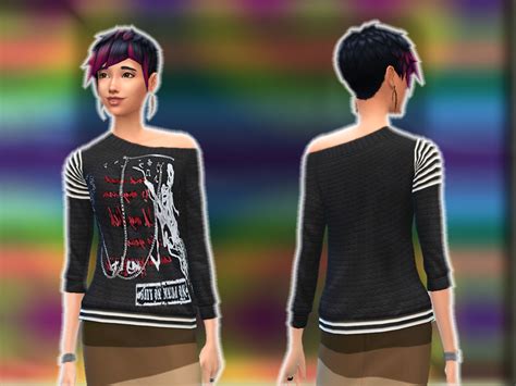 The Sims Resource Emo Shirt Girl 01