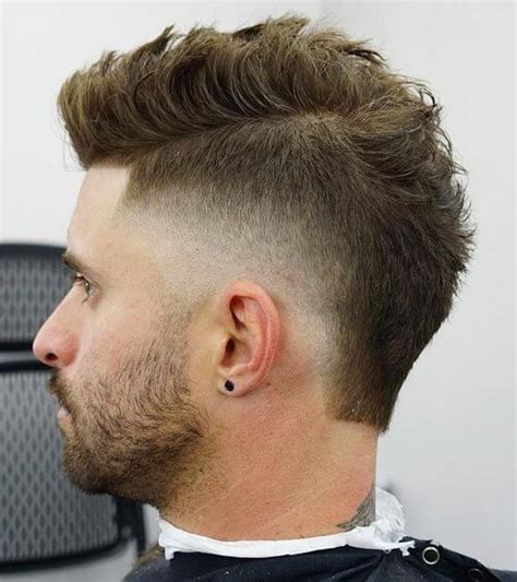 Tapered Cut With Side Part Mohawk Hairstyles Men Mohawk Haircut Mens