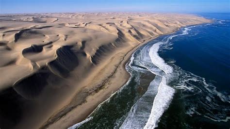 The Namib Sand Sea A Place Where River Meets Desert Along Africas
