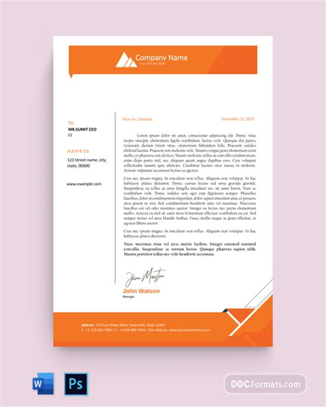 Let clients know you mean business with professionally designed letterhead templates you can customize to feature your law firm's logo and branding. 17+ FREE Business Letterhead Templates | MS Word, AI & PSD - Docformats.com
