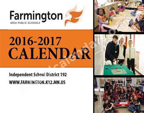 2016 2017 District Calendar And Handbook Farmington High School