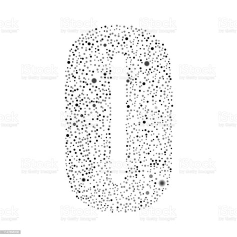 Vector Random Grey Small Dots Number 0 Stock Illustration Download