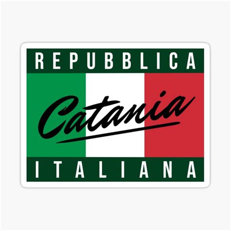 Catania Italy Flag Sticker By Gypsybuddy Redbubble