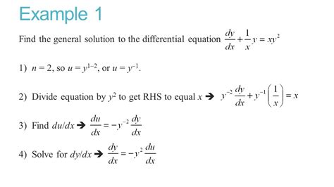 Bernoulli Differential Equation Isaacs Science Blog