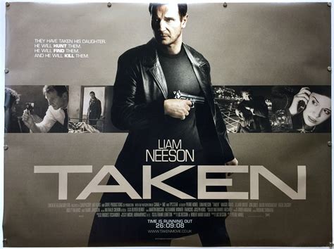 Taken Uk Movie Poster Pierre Morels Action Film With Liamneeson
