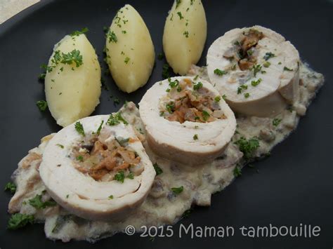 Ballotines de poulet aux girolles Maman Tambouille