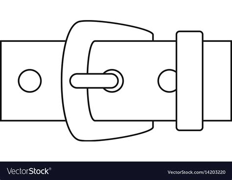Leather Belt Icon Outline Style Royalty Free Vector Image