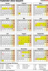 Kalender 2021 zum ausdrucken als pdf 17 vorlagen kostenlos. Kalender 2022 Bayern: Ferien, Feiertage, PDF-Vorlagen