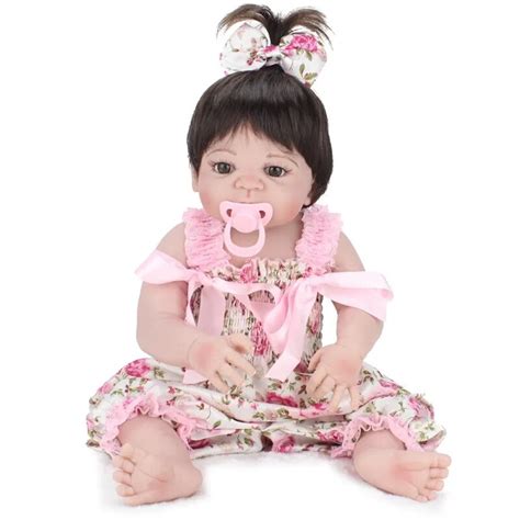 23inch58cm Soft Vinyl Reborn Baby Doll Full Silicone Reborn Baby Doll