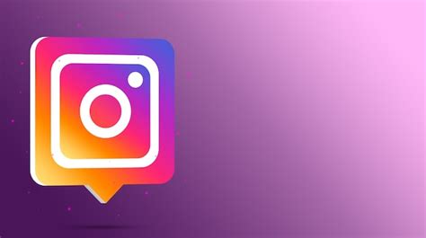 Premium Photo Instagram Logo On 3d Speech Bubble