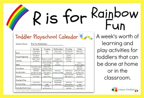 Toddler Playschool R Is For Rainbows Free Printable Do Play Learn