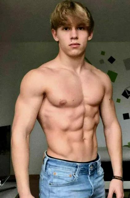 Shirtless Male Athletic Muscular Beefcake Blond Hunk Flexing Arms Photo The Best Porn Website