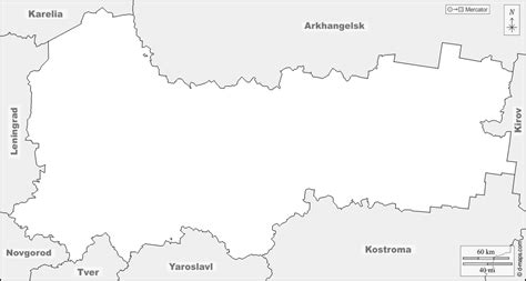 Vologda Free Map Free Blank Map Free Outline Map Free Base Map Boundaries Names