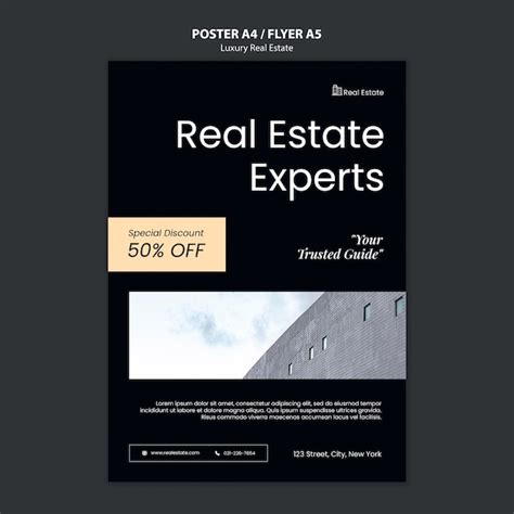 Luxury Real Estate Poster Template Psd Templates Free Psd Download