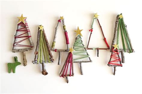How To Make Mini Twig Christmas Tree Decorations Mini Christmas Tree