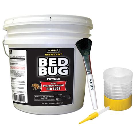 Harris 80 Oz Resistant Bed Bug Powder With Applicator Brush Blkbb P80