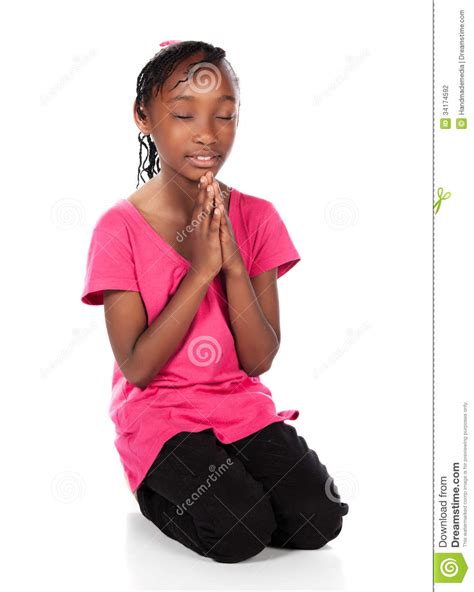 Cute African Girl Stock Photo Image Of Kneel Innocence 34174592