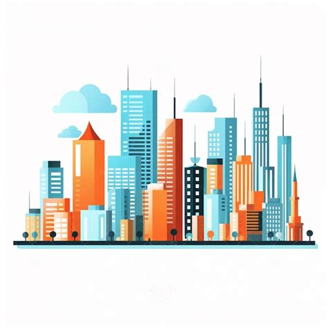 Premium Vector Vector City Urban Cityscape Illustration Building Town