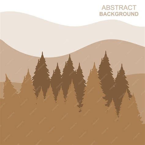 Premium Vector Abstract Forest Mountains Vector Illustration